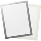 DURABLE Duraframe Tabloid-sz Adhesive Frame - 11" x 17" Frame Size - Rectangle - Horizontal, Vertical - Dual-sided, Magnetic, Self-adhesive - Silver - 2 / Pack DBL476923