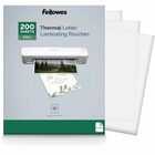 Laminating Pouches, 3 mil, 9" x 11.5", Gloss Clear, 200/Pack FEL5743401
