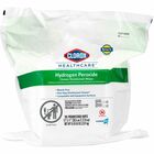 Clorox Healthcare Clorox Healthcare Hydrogen Peroxide Cleaner Disinfectant Wipes Bucket Refill - 11" Length x 12" Width - Recommended For: Soap Scum Remover - Pre-moistened, Disinfectant, Deodorize, Anti-bacterial - White - 185/Pack - 1 Each CLO30827