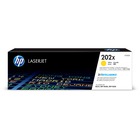 HP 202X (CF502X) Original High Yield Laser Toner Cartridge - Yellow - 1 Each - 2500 Pages HEWCF502X