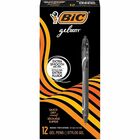 BIC Gel-ocity .7mm Retractable Pen - 0.7 mm Medium Pen Point - Retractable - Black Ink - Gel-based - 1 Dozen BICRGLCG11BK