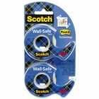 Scotch Wall-Safe Tape - 18.06 yd Length x 0.75" Width - Translucent - Dispenser Included - 2 / Pack MMM183DM2