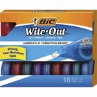 BIC Wite-Out EZ CORRECT Correction Tape - 0.20" Tape Width x 39.40 ft Tape Length - Tear Resistant, Odorless, Film-based - Translucent, White - 18 / Box BICWOTAP18