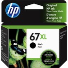 HP 67XL Original High Yield Inkjet Ink Cartridge - Black - 1 Each - 240 Pages HEW3YM57AN