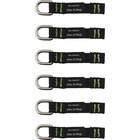 Ergodyne 3700 Web Tool Tether Attachment - D-Ring Tool Tails - 2lbs (6-Pack) - 9.5" Height x 0.3" Width - Black - Nylon Webbing - 6 / Pack EGO19703
