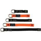 Ergodyne 3700 Web Tool Tether Attachment - D-Ring Tool Tails - 2lbs (6-Pack) - 9.5" Height x 0.3" Width - Black, Orange - Nylon Webbing - 5 / Pack EGO19701