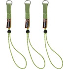 Ergodyne 3703 Elastic Tool Tether Attachment - Loop Tool Tails - 15lbs (3-Pack) - 9.5" Height x 0.3" Width - Lime - Elastic, Nylon - 3/Each - 18 / Carton EGO19767