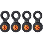 Ergodyne 3740 Hand Tool Attachment Trap - Slips (4-Pack) - 0.5" Height x 4" Width - Orange, Black - Acrylonitrile Butadiene Styrene (ABS) - 4 / Pack EGO19741