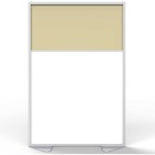 Ghent Partition - 48" Width x 72" Height - Aluminum Frame - Porcelain, Vinyl - Caramel - 1 Each GHEMP7248208A