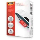 Fellowes Business Card Glossy Laminating Pouches - Laminating Pouch/Sheet Size: 3.75" Width x 5 mil Thickness - Type G - Glossy - for Business Card - Durable - Clear - 100 / Pack FEL52031