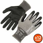 Ergodyne Nitrile-Coated Cut-Resistant Gloves - Dirt, Debris Protection - Nitrile Coating - Small Size - Nitrile - Gray - Machine Washable, Cut Resistant, Abrasion Resistant, Dual Layer, Non-slip Grip, Breathable, Comfortable Grip, Durable Grip, Snug Fit,  EGO10302