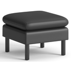 HON Parkwyn Ottoman - 17.8" Height x 24" Width x 23" Depth - Material: Polyurethane - Finish: Black - 1 Each HONVP3LOTTBLK