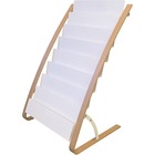 Alba Floor Display Unit - 8 Compartment(s) - 36.60" Height x 22.80" Width x 19.70" Depth - Floor - Non-slip - Natural - ABS Plastic, Wood, Steel - 1 Each ABADDEXPO8WBC