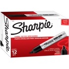 Sharpie King Size Permanent Markers - Bold Chisel Marker Point - Black Ink - Plastic Barrel - 1 Dozen SAN15001A