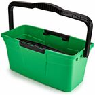 Unger 3 Gallon Pro Bucket - 3 gal - Compact, Ergonomic Grip, Handle, Durable, Comfortable Handle, Pour Spout - Green, Black - 1 Each UNGQB12B