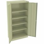 Tennsco Standard-size Storage Cabinet - 36" Width x 18" Depth x 72" Height - Reinforced Door, Heavy Duty, Locking System, Ventilated, Welded - Champagne, Putty - Steel, Nylon - Recycled TNN7218CPY