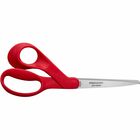 Fiskars Left-hand 8" Bent Scissors - Bent-left - Stainless Steel Precision-ground Blade - Sharp Tip - Red - 1 Each FSK1069756