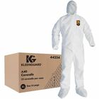 Ansell Health Liquid/Particle Protection Coveralls - Extra Large - Liquid, Dry Particle, Solid/Liquid Aerosol Protection - Film Laminate - White - Disposable, Microporous, Anti-static, Zipper Front, Elastic Back, Elastic Wrist & Ankle, Hood, Non-skid, Bre ANS44334
