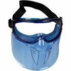 Ansell Health V90 Safety Goggles with Face Shield - Recommended for: Face - Universal - Full Face, Eye, Liquid, Particulate, Fog Protection - Polycarbonate - Blue - Clear Lens - Blue Frame - Anti-fog, Detachable Face Shield, Splash Resistant, Anti-droplet ANS18629