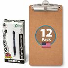 Officemate 83157 Receipt Clipboard, Top Clip, w/Pens, Top, 12pk - Storage for Receipt - Hardboard - Wood - 12 Pack OIC83157