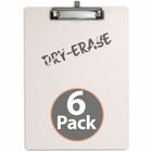 Officemate 83161 Dry Erase Clipboard, Top Clip with Pen Holder, 6pk - Storage for 70 Sheet - 9" x 12 1/2" Sheet Size - White - 6 Pack OIC83161