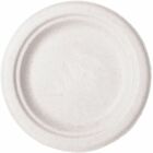 Vegware Sugarcane Plates - Food - 6" Diameter - Natural - Sugarcane, Molded Fiber Body - 1000 / Carton VEGVWP016NFA