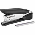 Bostitch InPower Spring-Powered Antimicrobial Desktop Stapler - Staples Upto 28 Sheet - Holds Upto 210 Staple - Full Strip - 4.50" Throat Depth - Silver, Black - Rubber, Die-cast Metal, Metal - 1 Each ACI1110