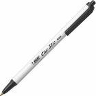 BIC Clic Stic Retractable Ballpoint Pens - Medium Pen Point - Retractable - Black Ink - White Barrel - 1 Dozen BICCSM11BK