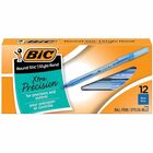 BIC Round Stic Ballpoint Pens - Fine Pen Point - Blue Ink - Blue Barrel - 1 Dozen BICGSF11BE