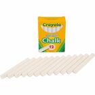 Crayola Anti-Dust Chalk - 3.3" Length x 0.4" Diameter - White - Non-toxic - 12 / Box CYO501402