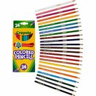 Crayola Presharpened Colored Pencils - 3.3 mm Assorted Lead - Wood Barrel - 24 / Set CYO684024