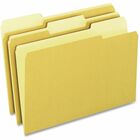 Pendaflex 1/3 Tab Cut Letter Top Tab File Folder - 8 1/2" x 11" - Yellow - 100 / Box PFX421013YEL