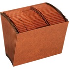 Pendaflex 1/3 Tab Cut Letter Recycled Expanding File - 8 1/2" x 11" - 21 Pocket(s) - Top Tab Location - 80 pt. - Tyvek - Brown - Reinforced, Heavy Duty, Rip Resistant - 10% Recycled - 1 Each PFXR217AHD