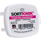 LEE Sortkwik Fingertip Moistener with Nonskid Base - White - Stainingless, Odorless, Non-toxic, Non-slip - 1 Each LEE10400
