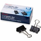 Officemate 99020 Small Binder Clips, Black, 12/Pack - Small - 0.7" Width - 0.37" Size Capacity - Corrosion Resistant - Black - 12 / Box OIC99020