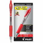 Pilot G2 Gel Ink Rolling Ball Pen - 0.5 mm Extra Fine Pen Point - Refillable - Retractable - Red Ink - Gel-based - 1 Dozen PIL31004
