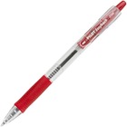 Pilot EasyTouch Retractable Ballpoint Pens - 0.7 mm Fine Pen Point - Refillable - Retractable - Red Ink - Clear Barrel - 1 Dozen PIL32212