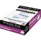 Quality Park No. 10 Single Window Security Tinted Business Envelopes with a Self-Seal Closure - Single Window - #10 - 4 1/8" Width x 9 1/2" Length - 24 lb - Self-sealing - White - Wove - 500 / Box QUA21418