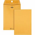 Quality Park 6-1/2 x 9-1/2 Clasp Envelopes ith Deeply Gummed Flaps - Clasp - #63 - 6 1/2" Width x 9 1/2" Length - 28 lb - Gummed - Kraft - Kraft - 100 / Box QUA37863