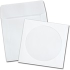 Quality Park Paper CD/DVD Sleeves - CD/DVD - 5" Width x 4 7/8" Length - 24 lb - White - Wove - 100 / Box QUA62903