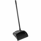 Rubbermaid Commercial LobbyPro Upright Dust Pan - 12.50" Wide - 31" Metal Handle - Plastic - Black - 1 Each RCP253100BK