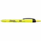 Sharpie Smear Guard Retractable Highlighters - Chisel Marker Point - Retractable - Fluorescent Yellow Ink - Yellow Barrel - 1 Dozen SAN28025