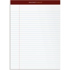 TOPS Docket Gold Writing Tablet, 8-1/2 x 11-3/4, Perforated, Canary,  Legal/Wide Rule, 50 SH/PD, 6 PD/PK