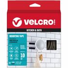 VELCRO&reg; 91100 Heavy Duty Industrial Strength - Low Profile - 10 ft Length x 1" Width - White - Water Resistant, Temperature Resistant, Humidity Resistant, Moisture Resistant - For Tools, Equipment, Glass, Hanging, Project, Industrial, Garage, Indoor,  VEK91100
