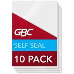 GBC Self Sealing Laminating Pouches - Sheet Size Supported: Wallet-size - Laminating Pouch/Sheet Size: 2.38" Width x 3.88" Length x 8 mil Thickness - Glossy - for Document, Photo - Self-adhesive, Easy Peel, Durable - Clear - 10 / Pack GBC3745685