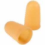 ACCO Rubber Finger Tips - #13 with 0.75" Diameter - Large Size - Rubber - Amber - 1 Dozen ACC54033