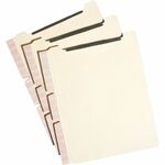 Smead Self-Adhesive Folder Dividers with Twin-Prong Fastener - For Letter 8 1/2" x 11" Sheet - Manila - Manila - 25 / Pack SMD68025