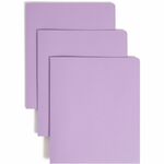 Smead Letter Recycled Pocket Folder - 1/2" Folder Capacity - 8 1/2" x 11" - 2 Pocket - 11 pt. - Leatherette - Lavender - 10% Recycled - 25 / Box SMD87865