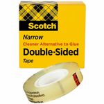 Scotch Permanent Double-Sided Tape - 1/2"W - 25 yd Length x 0.50" Width - 1" Core - Clear - Permanent Adhesive Backing - Long Lasting - For Splicing, Mounting, Attaching - 1 Roll MMM66512900