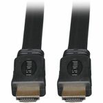 Tripp Lite series Flat HDMI to HDMI Gold Digital Video Cable - 3 ft HDMI Video Cable - First End: 1 x HDMI Digital Audio/Video - Male - Second End: 1 x HDMI Digital Audio/Video - Male - 18 Gbit/s - Black TRPP568003FL